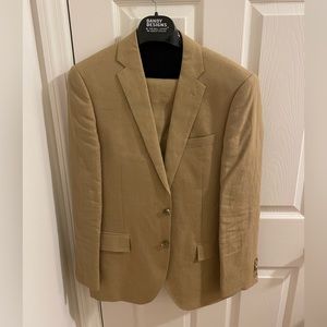 J Crew Baird McNutt Irish Linen Suit in Khaki